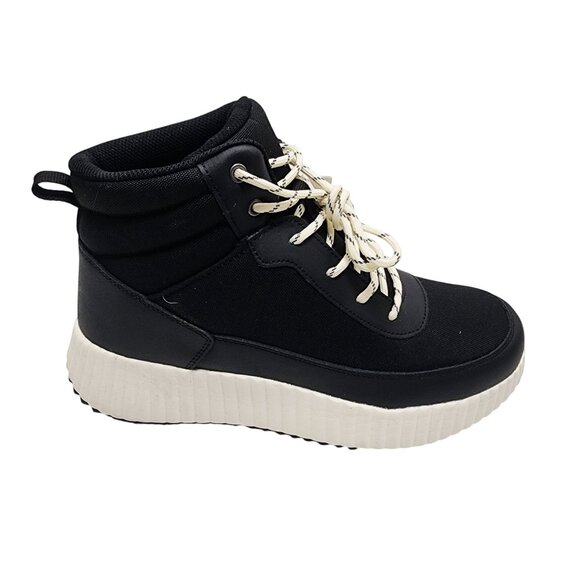 Universal Thread Womens Black HighTop Sneakers Boots 9 Canvas Upper Sole Lace-Up - Picture 8 of 10
